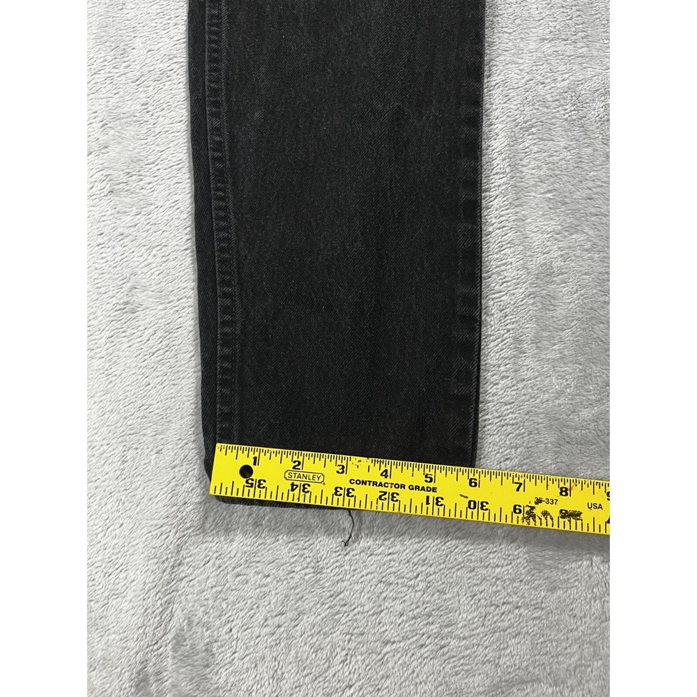 Vintage 90s Wrangler Tapered Fit Jeans Womens 8 Black Denim Made in USA - Picture 2 of 9